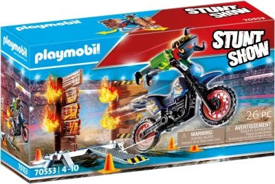 PLAYMOBIL® 70553 Stuntshow Motorrad Mit Feuerwand 3 PLAYMOBIL® 70553 Stuntshow Motorrad Mit Feuerwand