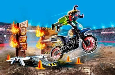 PLAYMOBIL® 70553 Stuntshow Motorrad Mit Feuerwand 4 PLAYMOBIL® 70553 Stuntshow Motorrad Mit Feuerwand – Bild 2