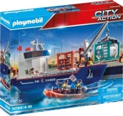 PLAYMOBIL® 70769 Großes Containerschiff Mit Zollboot