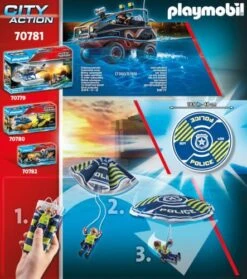 PLAYMOBIL® City Action - Polizei-Fallschirm: Verfolgung Des Amphibien-Fahrzeugs -Playmobil Shop 43274252 8 2 4008789707819 1280x1280