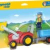 PLAYMOBIL® 1.2.3 - Traktor Mit Anhänger