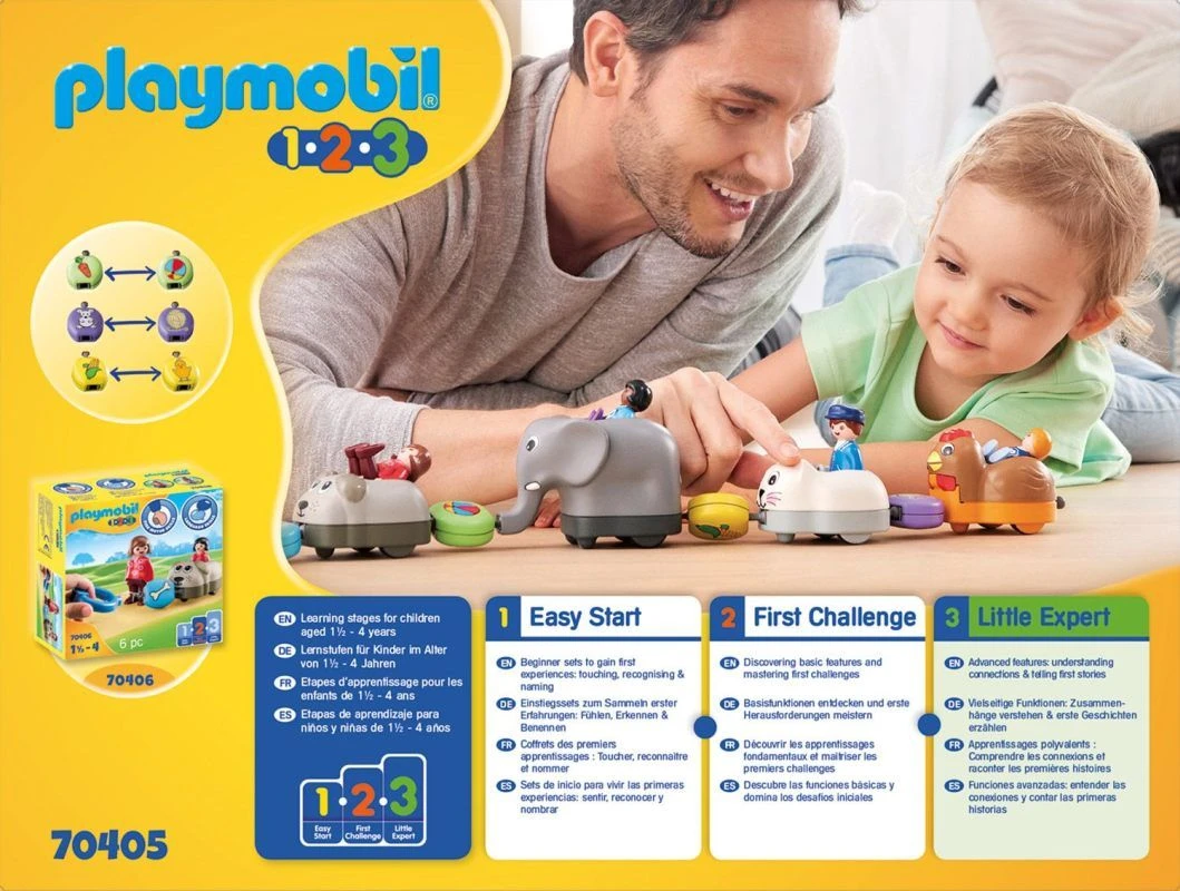 PLAYMOBIL® 1.2.3. - Mein Schiebetierzug 4 PLAYMOBIL® 1.2.3. - Mein Schiebetierzug – Bild 2