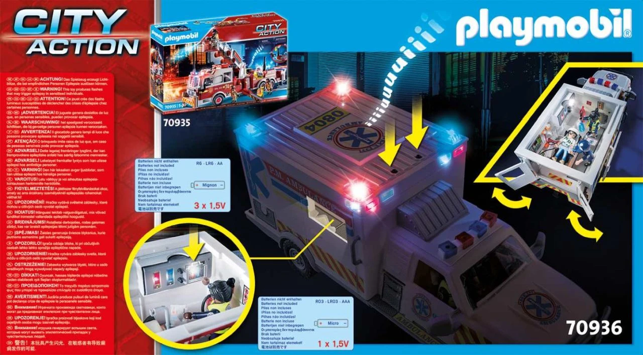 PLAYMOBIL® City Action - Rettungs-Fahrzeug: US Ambulance 4 PLAYMOBIL® City Action - Rettungs-Fahrzeug: US Ambulance – Bild 2