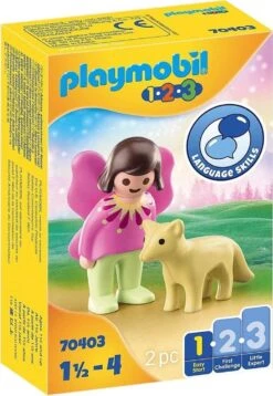 PLAYMOBIL 1.2.3 70403 Feenfreundin Mit Fuchs, Ab 1,5 Bis 4 Jahre