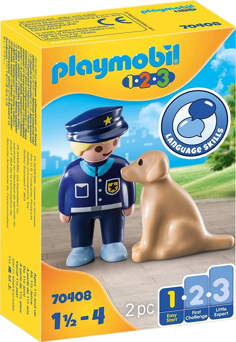 PLAYMOBIL 1.2.3 70408 Polizist Mit Hund, Ab 1,5 Bis 4 Jahre 3 PLAYMOBIL 1.2.3 70408 Polizist Mit Hund, Ab 1,5 Bis 4 Jahre