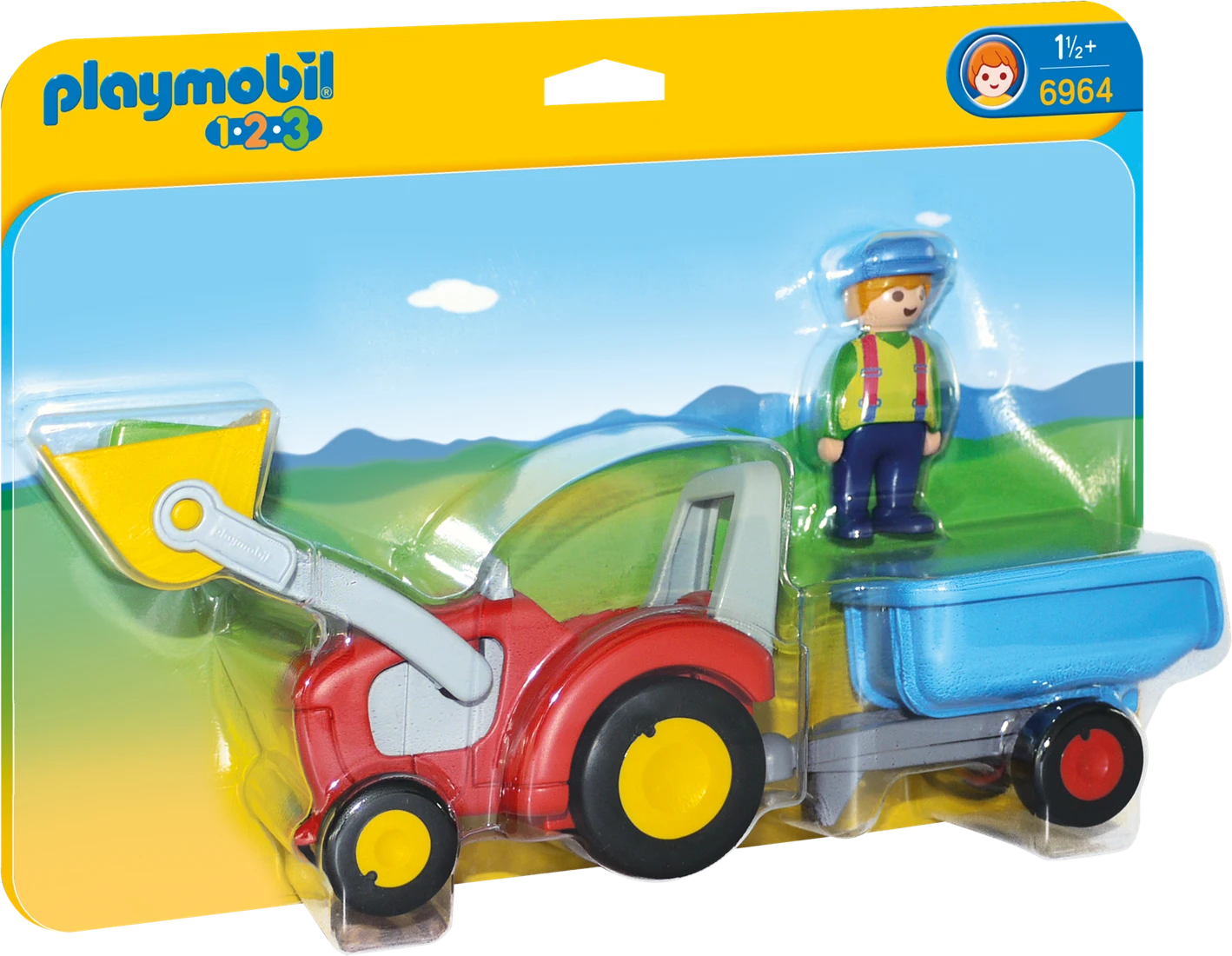 Playmobil 1.2.3 Traktor Mit Anhänger 3 Playmobil 1.2.3 Traktor Mit Anhänger