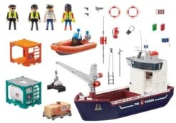 Playmobil 2er Set: 70769 Großes Containerschiff Mit Zollboot + 70770 Portalkran Mit Containern -Playmobil Shop playmobil 2er set 70769 grosses containerschiff mit zollboot 70770 portalkran mit containern 2
