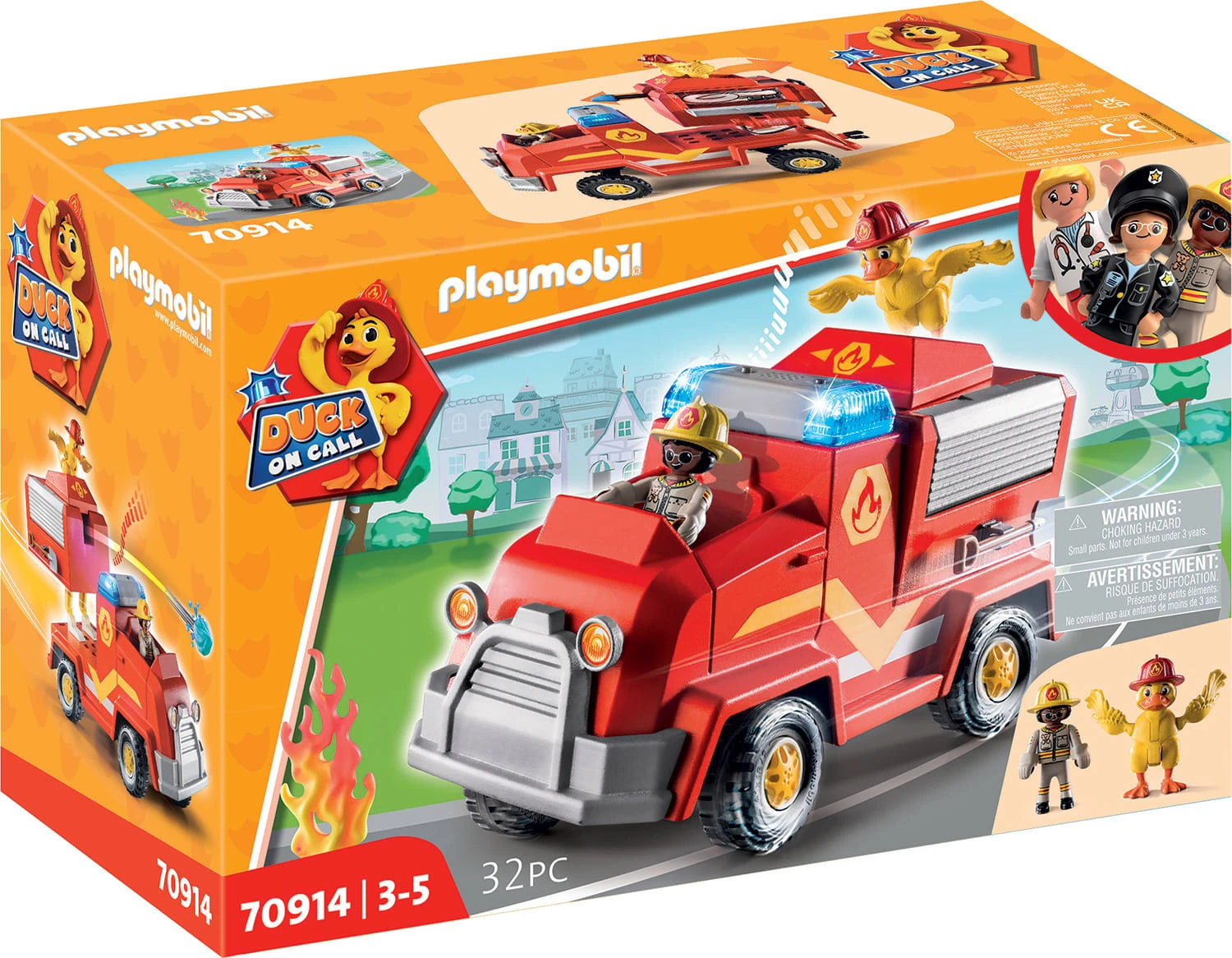 Playmobil 2er Set: 70914 DUCK ON CALL Feuerwehr Einsatzfahrzeug + 70917 DUCK ON CALL Feuerwehr Action Rette Die Katze! 4 Playmobil 2er Set: 70914 DUCK ON CALL Feuerwehr Einsatzfahrzeug + 70917 DUCK ON CALL Feuerwehr Action Rette Die Katze! – Bild 2