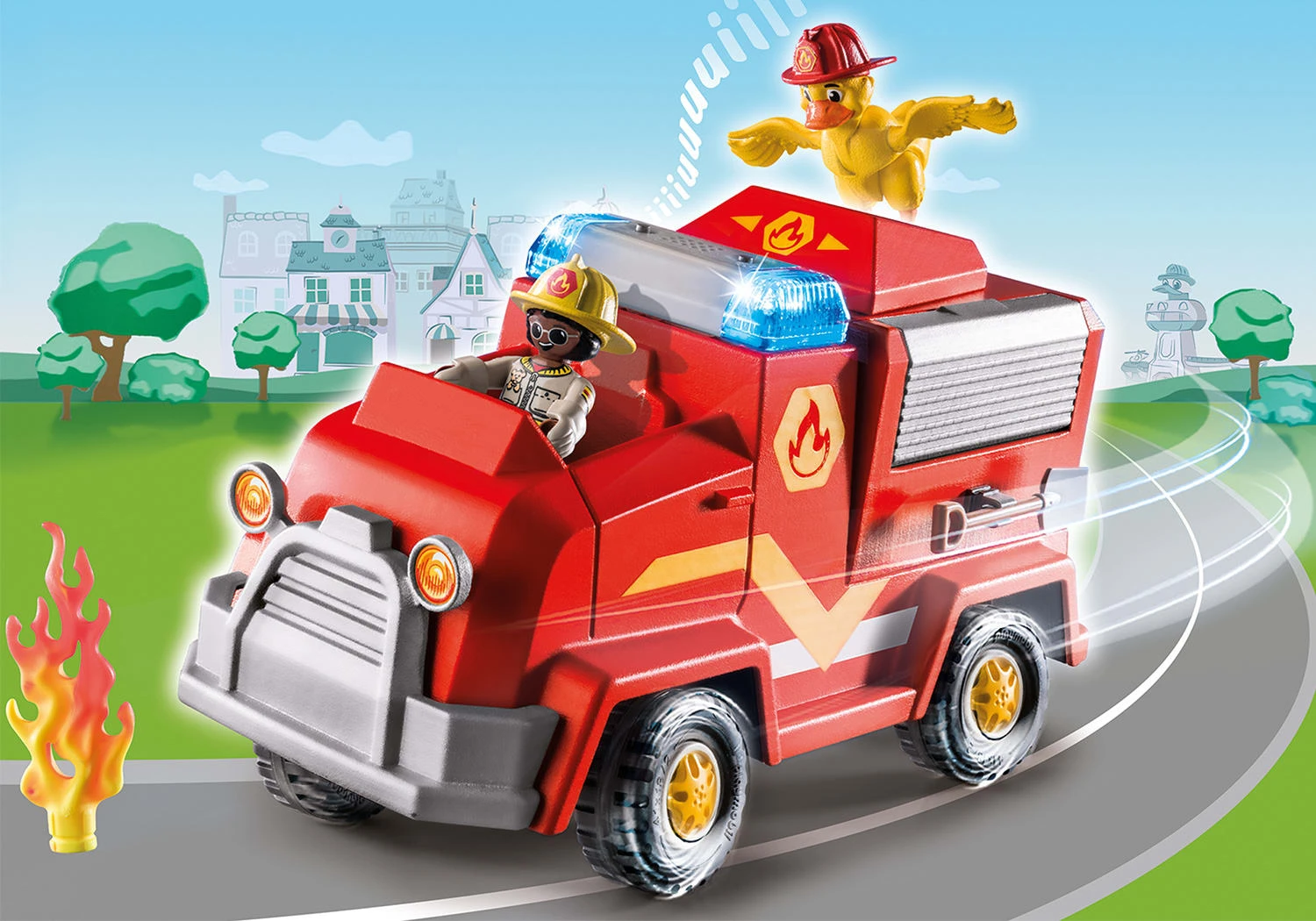 Playmobil 2er Set: 70914 DUCK ON CALL Feuerwehr Einsatzfahrzeug + 70917 DUCK ON CALL Feuerwehr Action Rette Die Katze! 5 Playmobil 2er Set: 70914 DUCK ON CALL Feuerwehr Einsatzfahrzeug + 70917 DUCK ON CALL Feuerwehr Action Rette Die Katze! – Bild 3