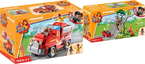 Playmobil 2er Set: 70914 DUCK ON CALL Feuerwehr Einsatzfahrzeug + 70917 DUCK ON CALL Feuerwehr Action Rette Die Katze! 3 Playmobil 2er Set: 70914 DUCK ON CALL Feuerwehr Einsatzfahrzeug + 70917 DUCK ON CALL Feuerwehr Action Rette Die Katze!