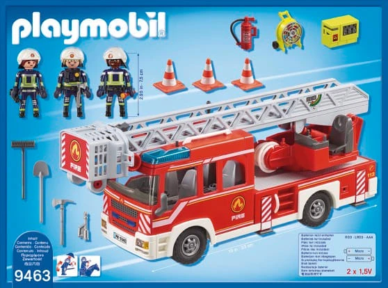 Playmobil 2er Set: 9463 Feuerwehr-Leiterfahrzeug + 70081 DuoPack Feuerwehrmann Und -frau 4 Playmobil 2er Set: 9463 Feuerwehr-Leiterfahrzeug + 70081 DuoPack Feuerwehrmann Und -frau – Bild 2