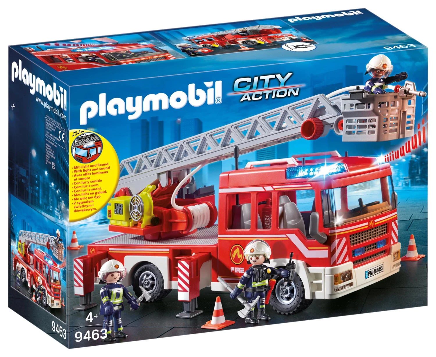Playmobil 2er Set: 9463 Feuerwehr-Leiterfahrzeug + 70081 DuoPack Feuerwehrmann Und -frau 5 Playmobil 2er Set: 9463 Feuerwehr-Leiterfahrzeug + 70081 DuoPack Feuerwehrmann Und -frau – Bild 3