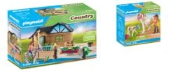 Playmobil 2er Set Country 71240 Reitstallerweiterung + 71243 Pferd Mit Fohlen Ab 5 Jahren