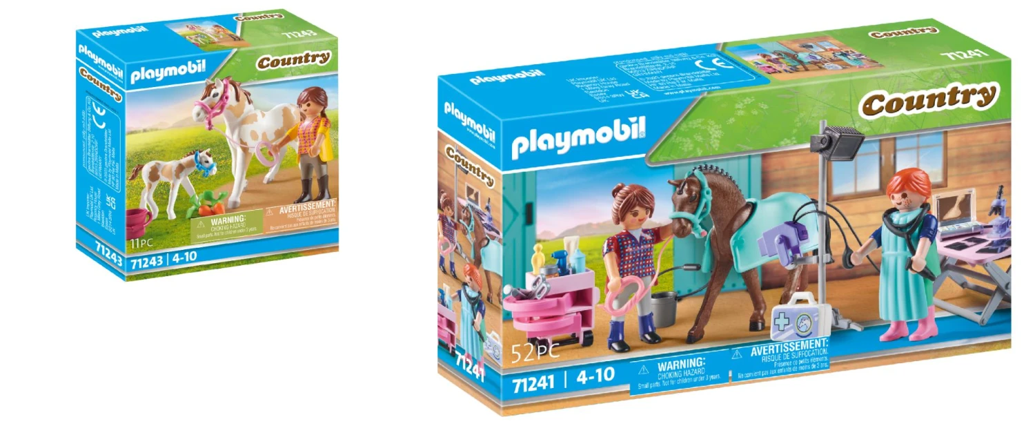 Playmobil 2er Set Country 71243 Pferd Mit Fohlen + 71241 Tierärztin Für Pferde Ab 5 Jahren 3 Playmobil 2er Set Country 71243 Pferd Mit Fohlen + 71241 Tierärztin Für Pferde Ab 5 Jahren