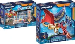 Playmobil 2er Set Dragons Icaris Lab + Wu & Wei Mit Jun Ab 5 Jahren