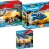 Playmobil 3er Set: 70779 Polizei-Wasserflugzeug: Schmuggler-Verfolgung + 70780 Polizei-Jet: Drohnen-Verfolgung + Polizei-Fallschirm: Verfolgung Des Amphibien-Fahrzeugs -Playmobil Shop playmobil 3er set 70779 polizei wasserflugzeug schmuggler verfolgung 70780 polizei jet drohnen verfolgung polizei fallschirm verfolgung des amphibien fahrzeugs