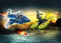 Playmobil 3er Set: 70779 Polizei-Wasserflugzeug: Schmuggler-Verfolgung + 70780 Polizei-Jet: Drohnen-Verfolgung + Polizei-Fallschirm: Verfolgung Des Amphibien-Fahrzeugs -Playmobil Shop playmobil 3er set 70779 polizei wasserflugzeug schmuggler verfolgung 70780 polizei jet drohnen verfolgung polizei fallschirm verfolgung des amphibien fahrzeugs 4