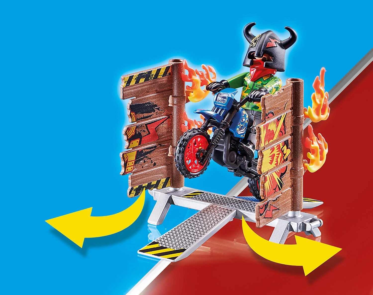 Playmobil 70553 Stuntshow Motorrad Mit Feuerwand 6 Playmobil 70553 Stuntshow Motorrad Mit Feuerwand – Bild 4