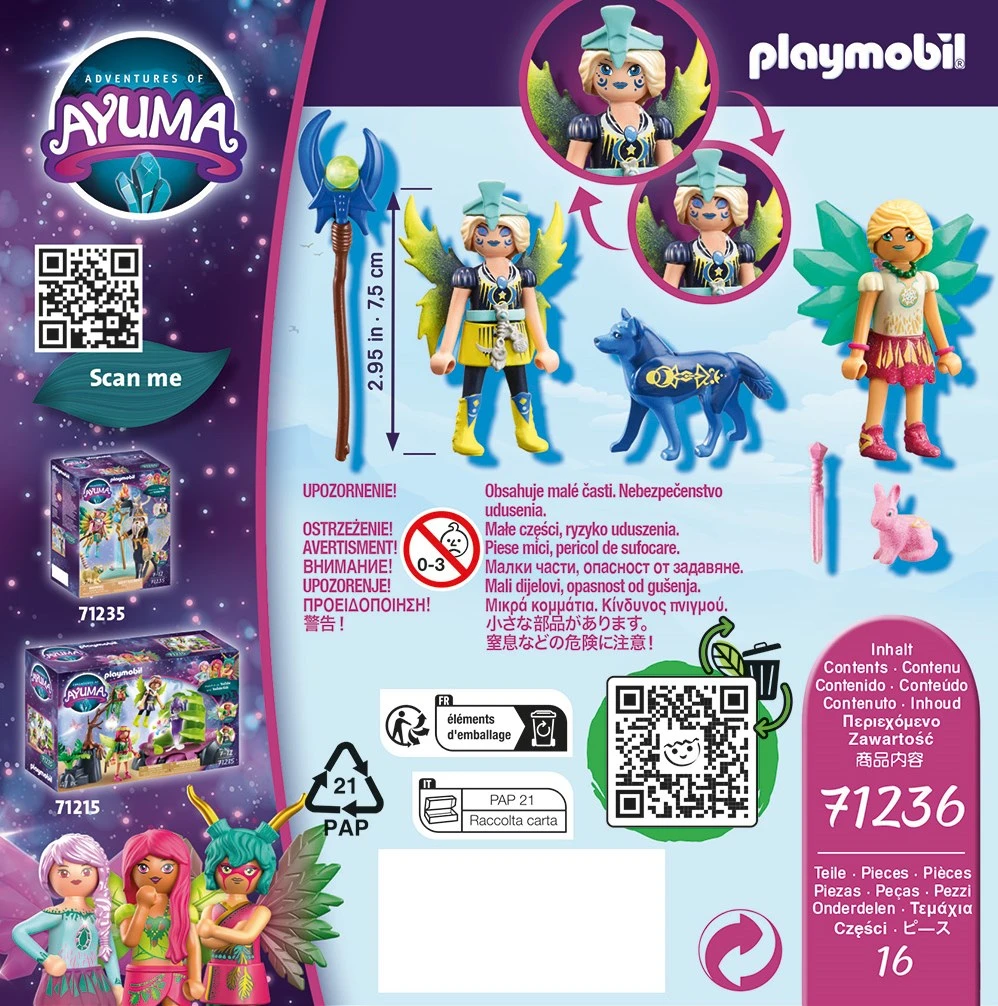 Playmobil Adventures Of Ayuma - Crystal En Moon Fairy Met Totemdieren 71236 4 Playmobil Adventures Of Ayuma - Crystal En Moon Fairy Met Totemdieren 71236 – Bild 2