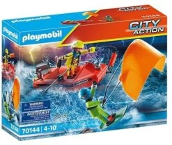 PLAYMOBIL City Action 70144 Seenot: Kitesurfer-Rettung Mit Boot, Ab 4 Jahren
