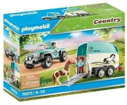 PLAYMOBIL Country 70511 PKW Mit Ponyanhänger, Ab 4 Jahren