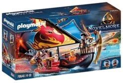 PLAYMOBIL Novelmore 70641 Burnham Raiders Feuerschiff, Schwimmfähig, Ab 4 Jahren